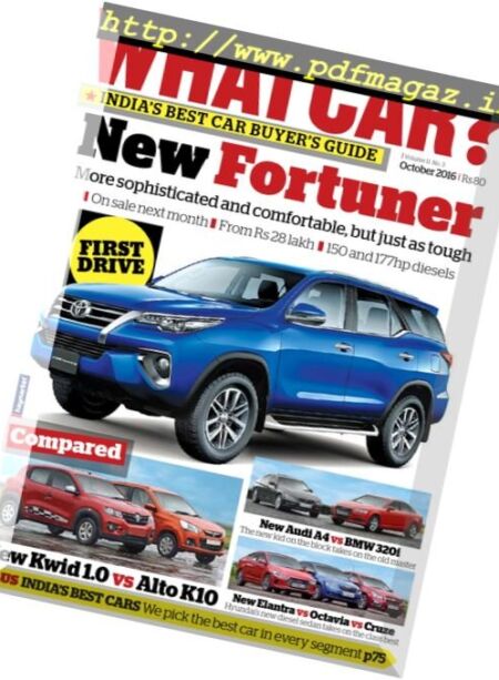 What Car India – October 2016 Cover