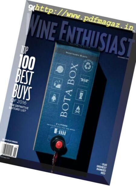Wine Enthusiast Magazine – November 2016 Cover