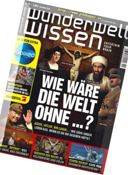 Wunderwelt Wissen – November 2016 Cover