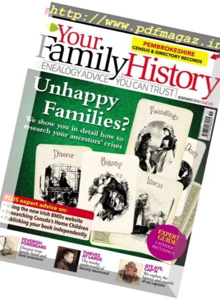 Your Family History – November 2016 Cover