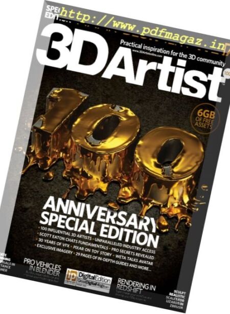3D Artist – Issue 100, 2016 Cover