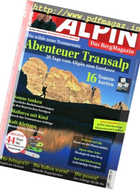 Alpin – November 2016 Cover