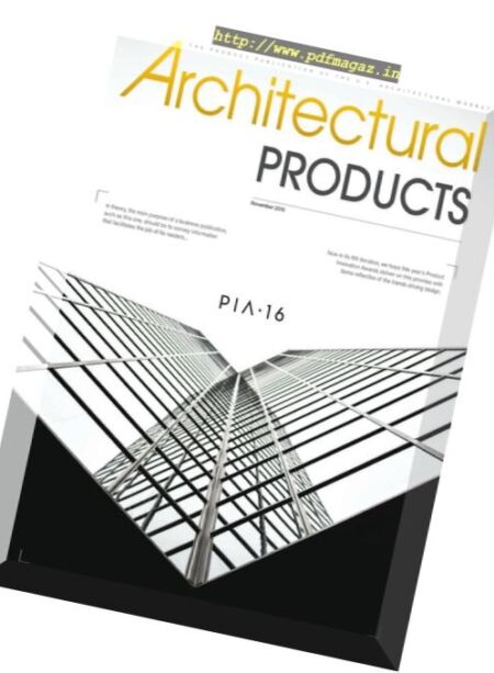 Architectural Products – November 2016 Cover