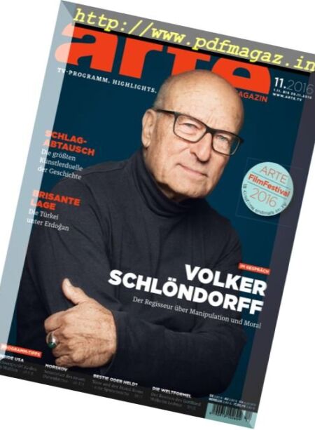 ARTE Germany – 11 November 2016 Cover