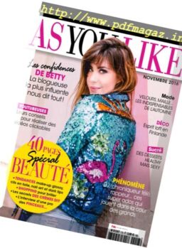 As You Like – Novembre 2016
