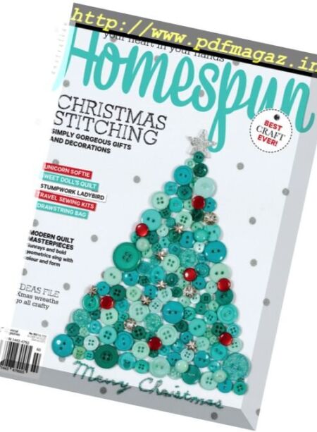 Australian Homespun – December 2016 Cover