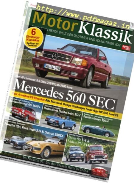 Auto Motor Sport Motor Klassik – Dezember 2016 Cover