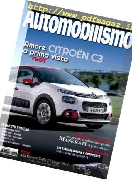 Automobilismo – Dicembre 2016 Cover