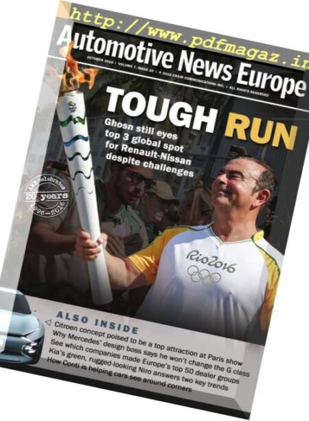 Automotive News Europe – October 2016 Cover