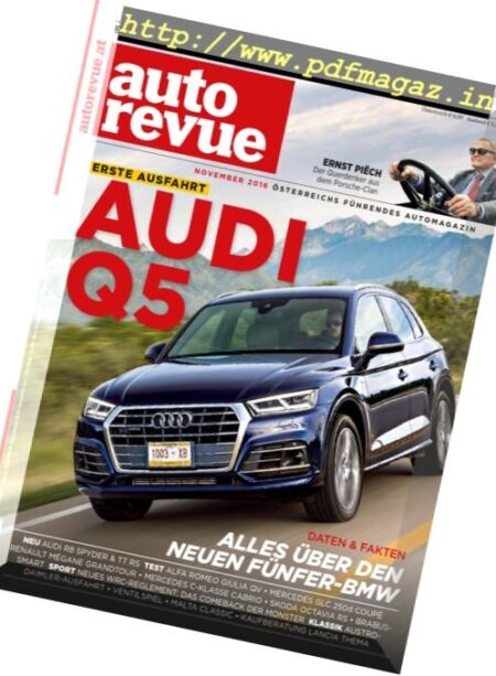 Autorevue – November 2016 Cover