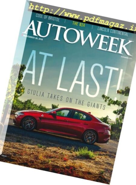 Autoweek – 28 November 2016 Cover