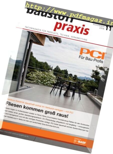 baustoffpraxis – November 2016 Cover
