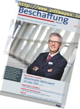 Beschaffung Aktuell – Nr.11, 2016