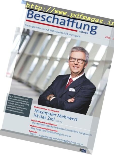 Beschaffung Aktuell – Nr.11, 2016 Cover