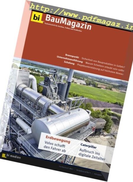 bi-Bau Magazin – November 2016 Cover