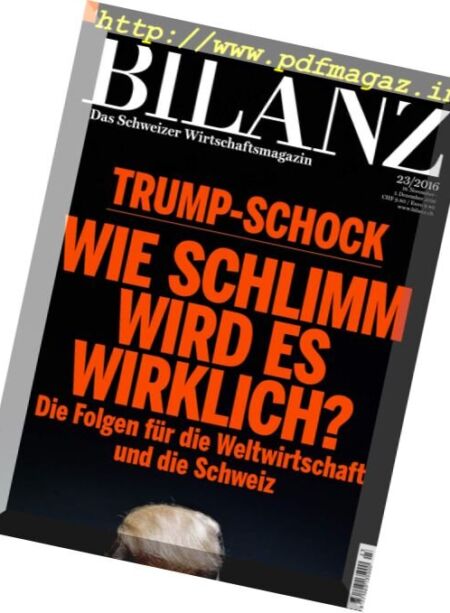 Bilanz – 18 November 2016 Cover