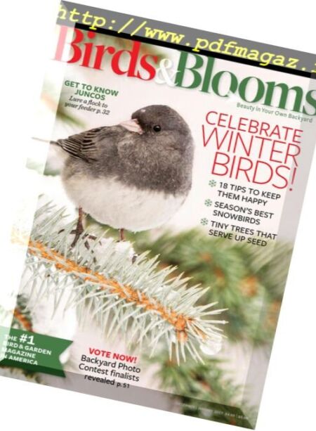 Birds & Blooms – December 2016 – January 2017 Cover