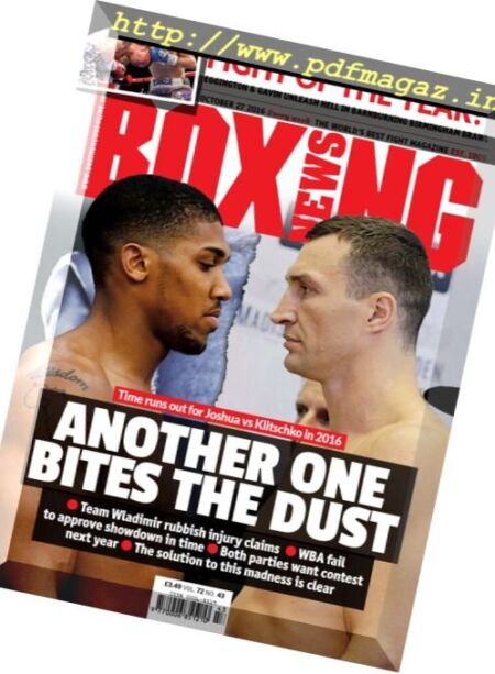 Boxing News UK – 27 October 2016 Cover