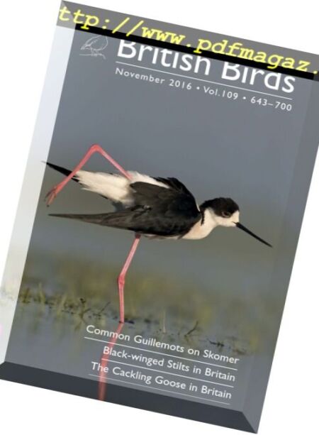 British Birds – November 2016 Cover