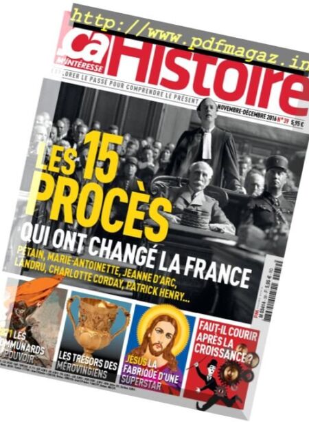 Ca M’Interesse Histoire – Novembre-Decembre 2016 Cover
