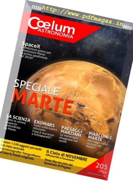 Coelum Astronomia – N 205, 2016 Cover