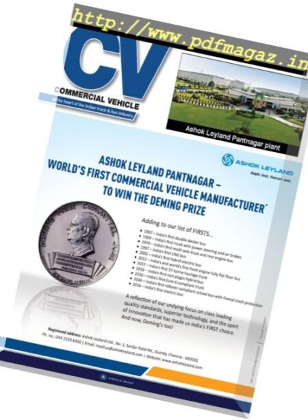 Commercial Vehicle India – November 2016 Cover