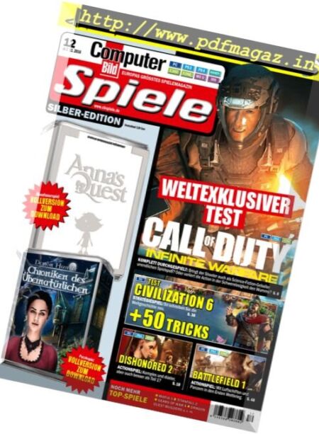 Computer Bild Spiele – Dezember 2016 Cover