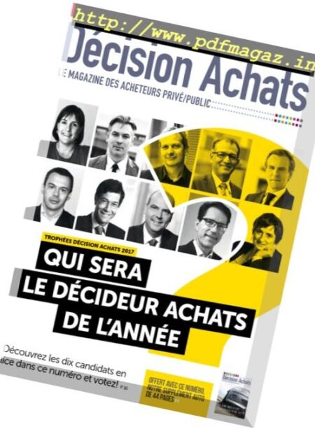 Decision Achats – Novembre 2016 – Janvier 2017 Cover
