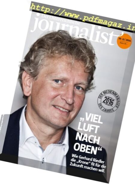 Der Osterreichische Journalist – Oktober-November 2016 Cover