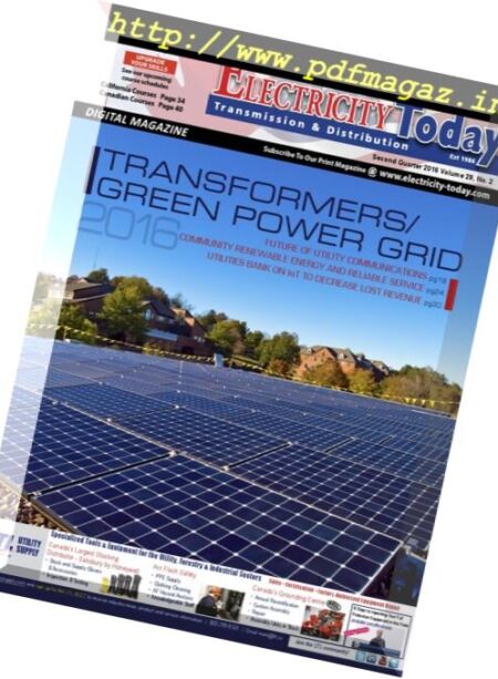 Electricity Today – Second Quarter 2016 Cover