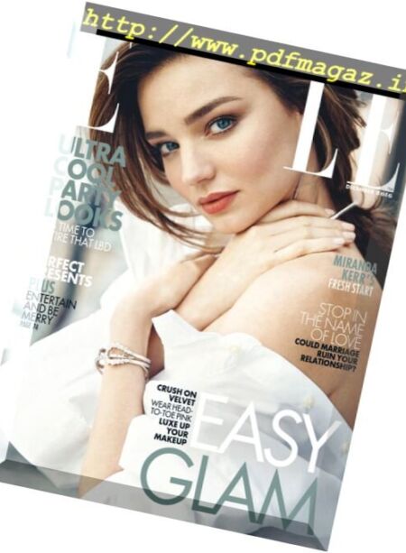 Elle Canada – December 2016 Cover