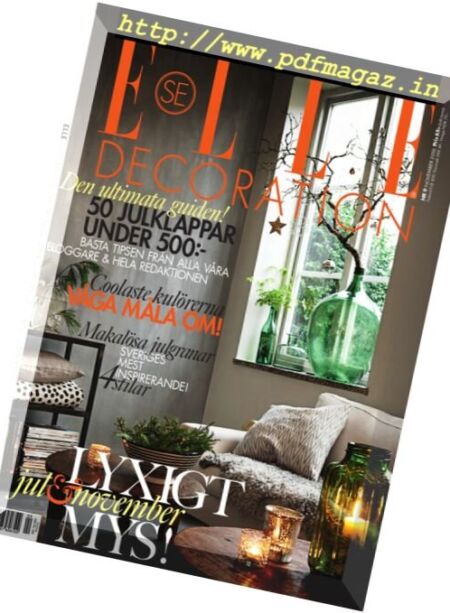 Elle Decoration Sweden – November 2016 Cover