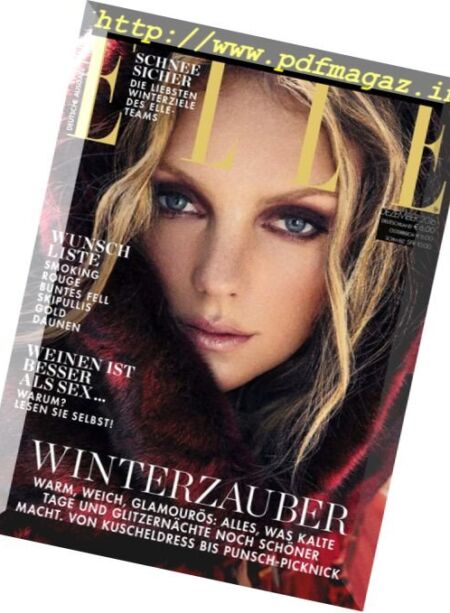 Elle Germany – Dezember 2016 Cover