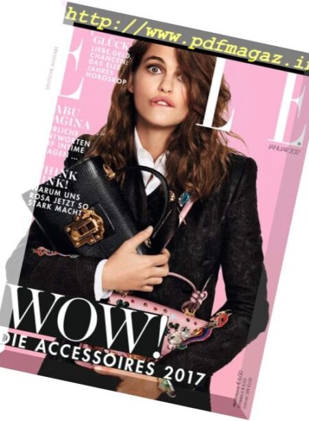 Elle Germany – Januar 2017 Cover