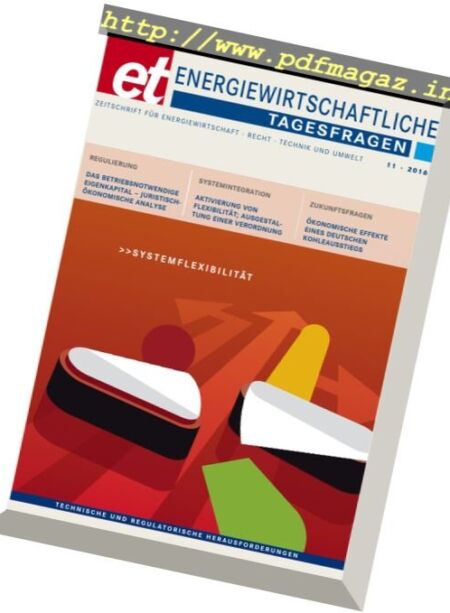 Energiewirtschaftliche Tagesfragen – Nr.11, 2016 Cover