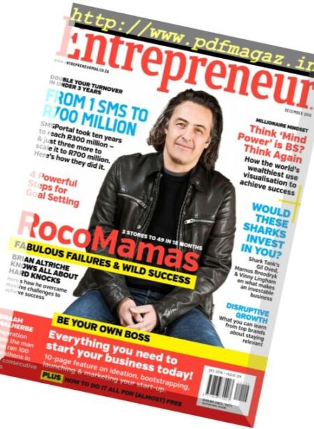 Entrepreneur South Africa – December 2016 Cover