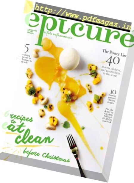 epicure – November 2016 Cover