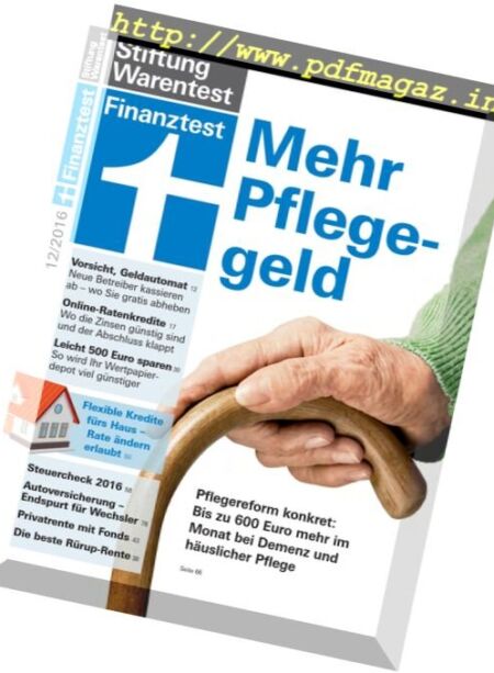 Finanztest – Dezember 2016 Cover