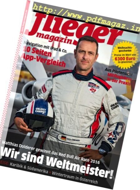 Fliegermagazin – Dezember 2016 Cover
