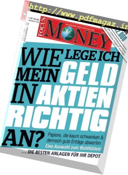 Focus Money – 30 November 2016 Cover