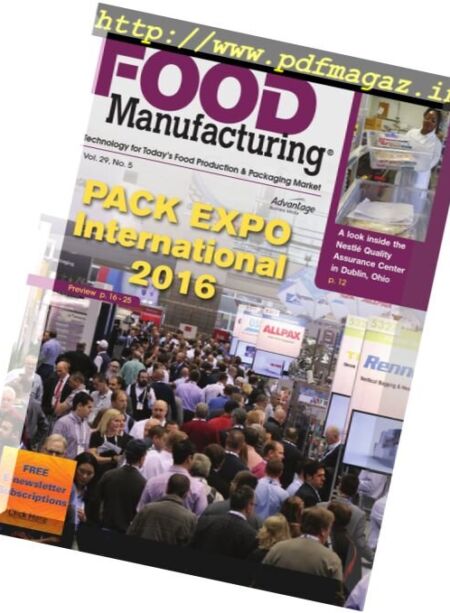 Food Manufacturing – September-October 2016 Cover