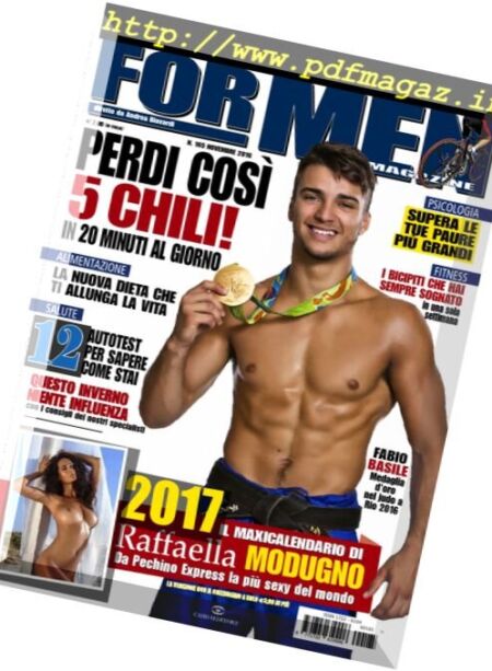 For Men Magazine – Novembre 2016 Cover