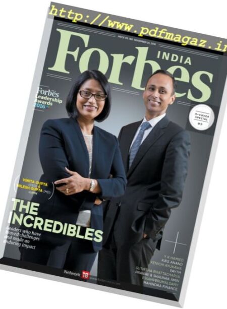 Forbes India – 25 November 2016 Cover