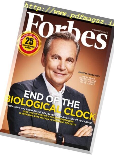 Forbes USA – 8 November 2016 Cover