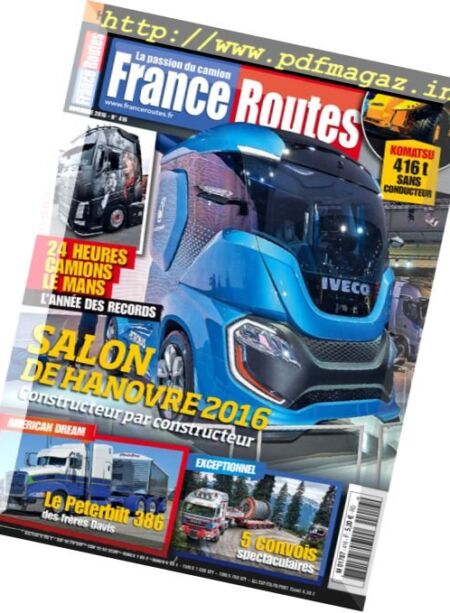 France Routes – Novembre 2016 Cover