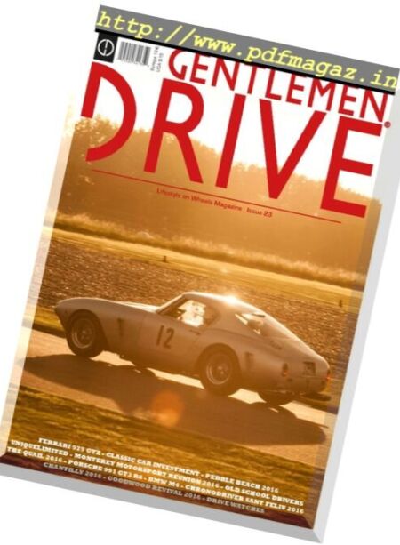 Gentlemen Drive – Issue 23 2016 Cover