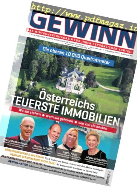 Gewinn – Juli-August 2016 Cover