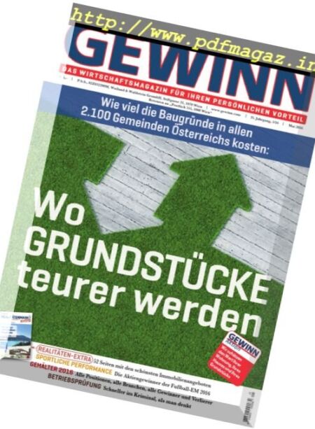 Gewinn – Mai 2016 Cover