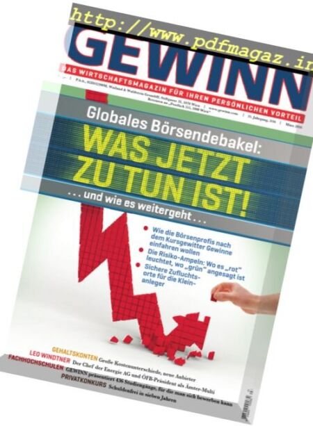Gewinn – Marz 2016 Cover
