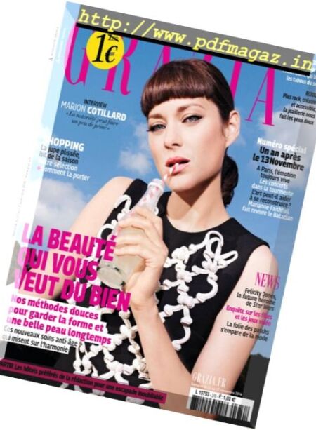 Grazia France – 11 au 17 Novembre 2016 Cover